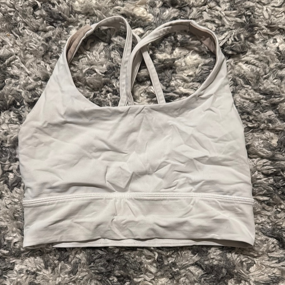 Lululemon White Scoop Neck Bra Intimates